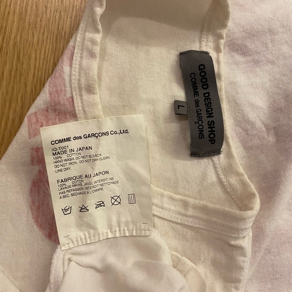 Comme Des Garçons x Good Design Shop t-shirt, inside out reverse screen print L - Picture 8 of 8